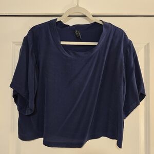 Vintage GUESS By MARCIANO Silk Blue Crop Top